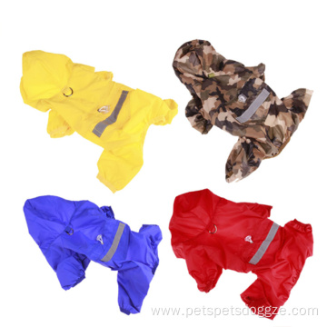 Pet clothes raincoat with cute Double-deck raincoat